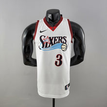 Maillot Rétro Philadelphia 76ers Iverson #3 big meteor Blanc NBA