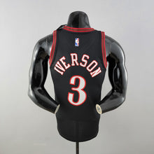 Maillot Rétro Philadelphia 76ers Iverson #3 big meteor Noir NBA
