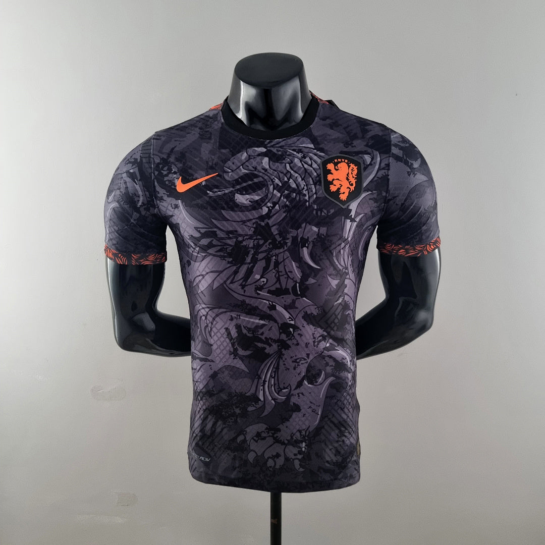 Maillot Version Joueur Édition Spéciale 2022 Pays Bas Édition Noir