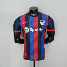 Maillot Version Joueur Édition Spéciale 22/23 Barcelona Édition Rouge and Bleu