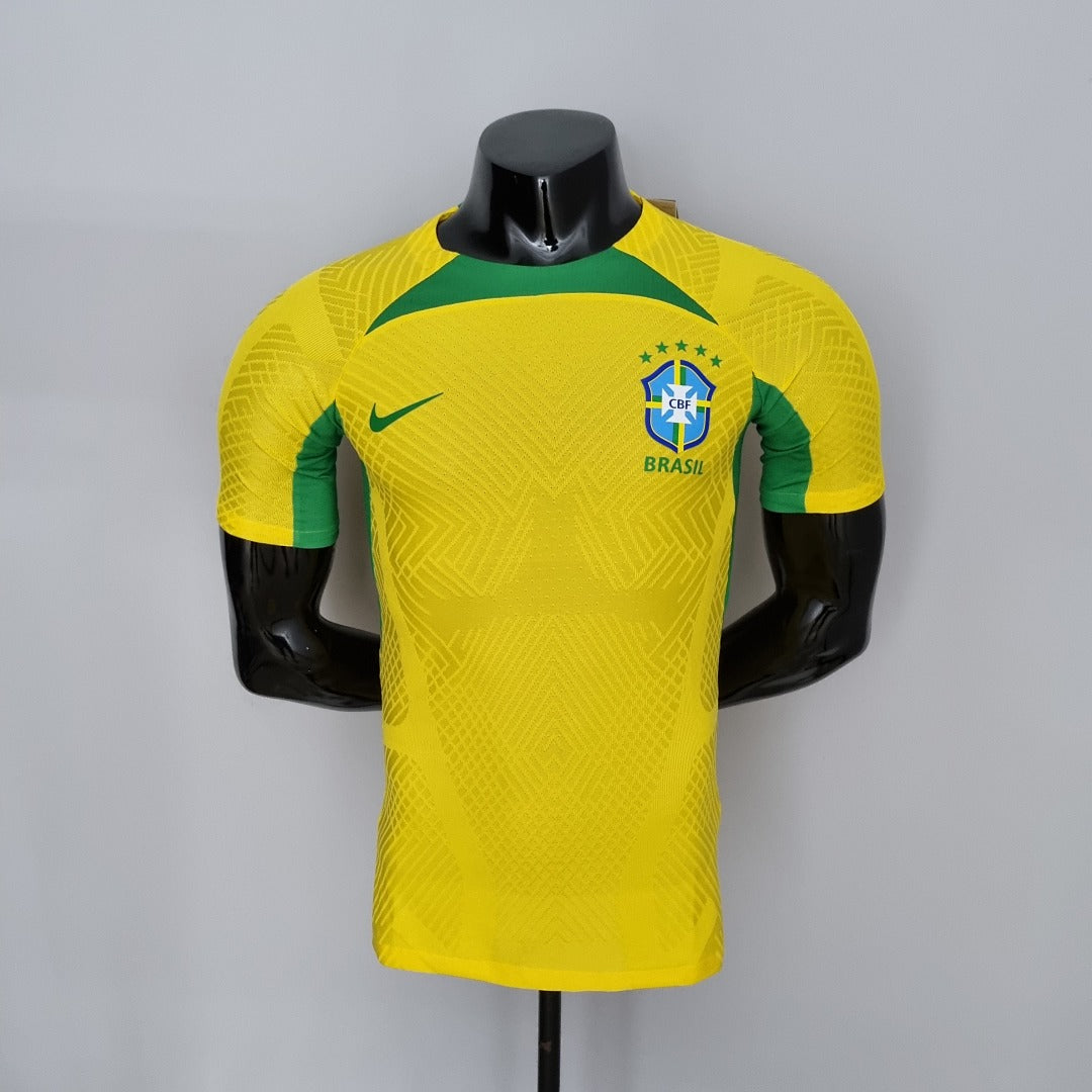 Maillot Version Joueur Entraînement 2022 Brésil Suit Jaune