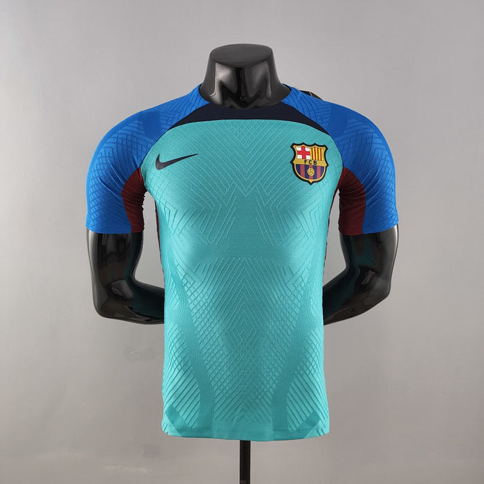Maillot Version Joueur Entraînement 22/23 Barcelona Suit Bleu and Vert
