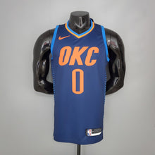 Maillot WESTBROOK#0 Thunder Bleu Stripes NBA