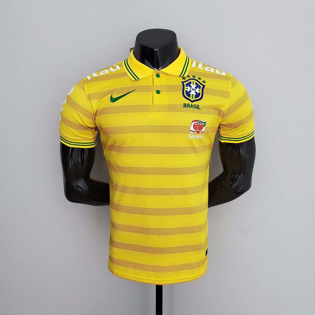 Polo Brésil Jaune Stripe