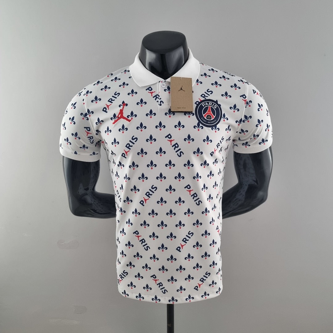 Polo PSG Jordan co branded Blanc