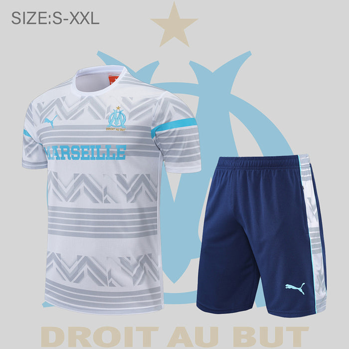 Short Entraînement 22/23 Olympique de Marseille Suit Sleeve Kit Blanc Gris