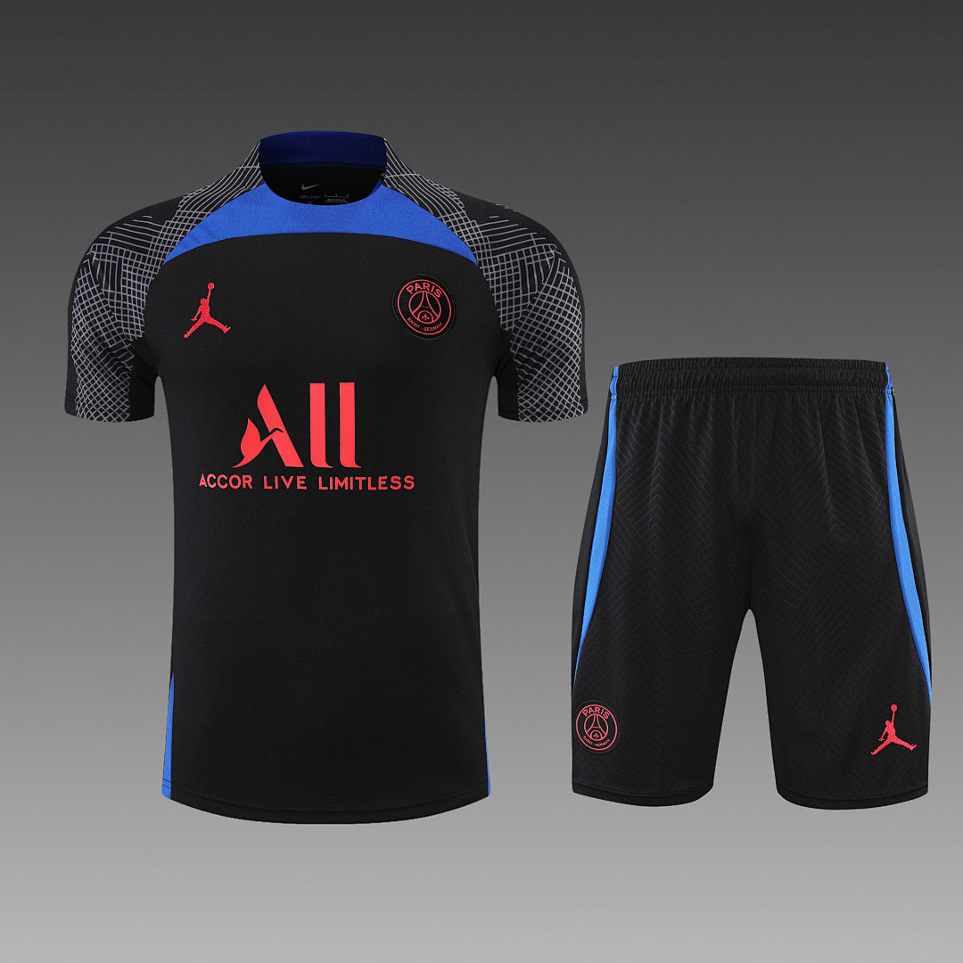 Short Entraînement 22/23 PSG suit sleeve kit Noir Bleu