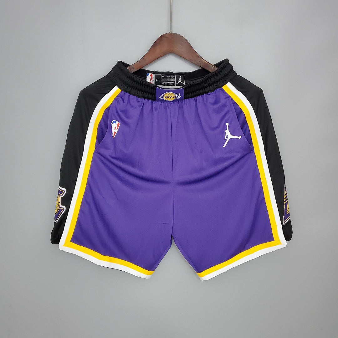 Short Lakers Violet Noir Side NBA